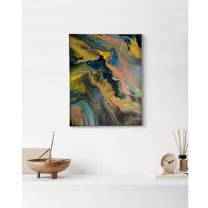 Titled "Terra Dreams" 16 x 20 Acrylic Abstract Art Painting on Canvas